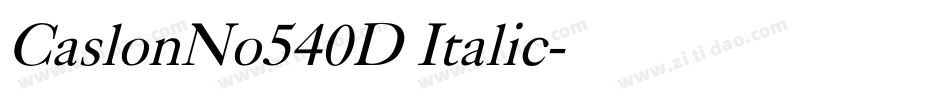 CaslonNo540D Italic字体转换